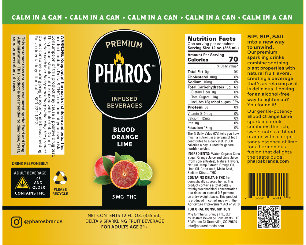 Blood Orange Lime THC-Infused Sparkling Drinks (4 Pack)
