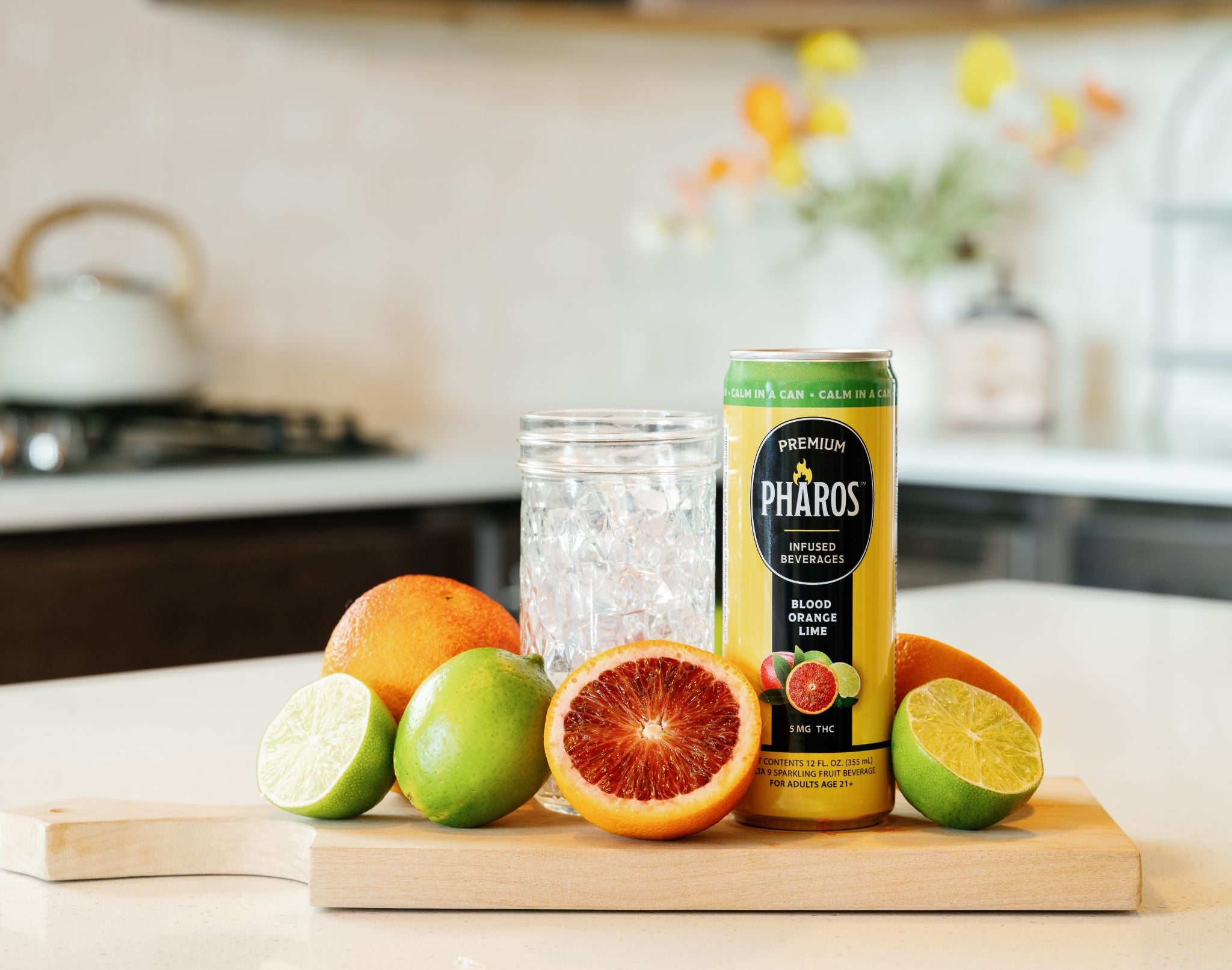 Blood Orange Lime 5MG THC-Infused Sparkling Drinks (4 Pack