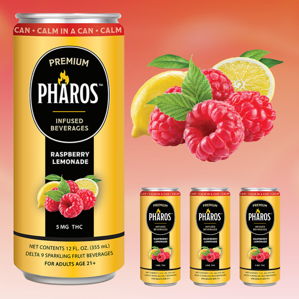 Raspberry Lemonade THC-Infused Sparkling Drinks (4 Pack)