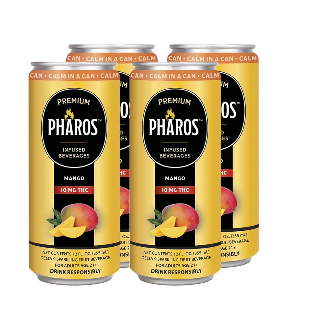 Mango 10MG THC-Infused Sparkling Drinks (4 Pack)